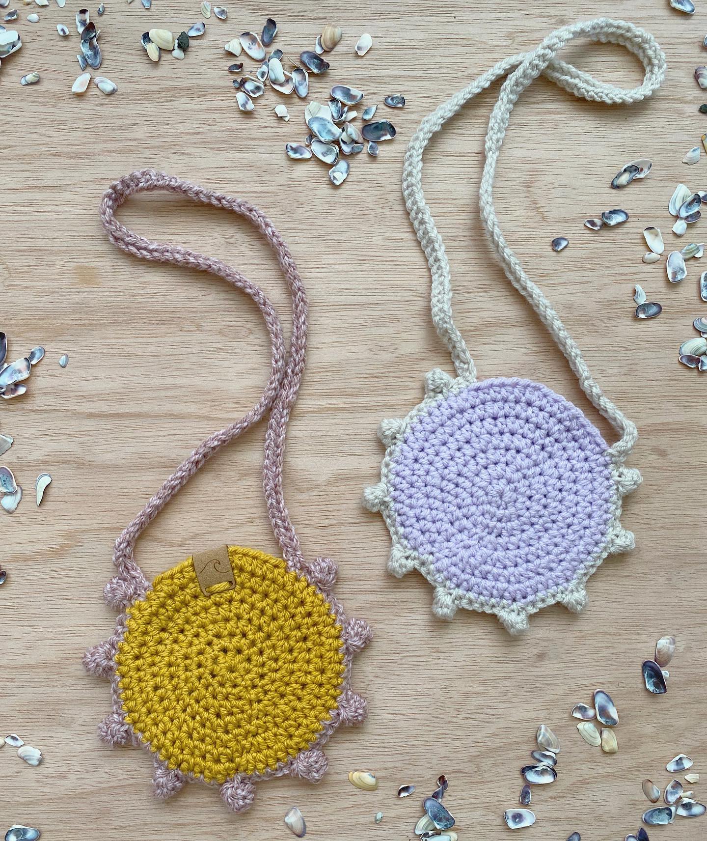 NEW crochet toddler purses are rolling in! 🌊 