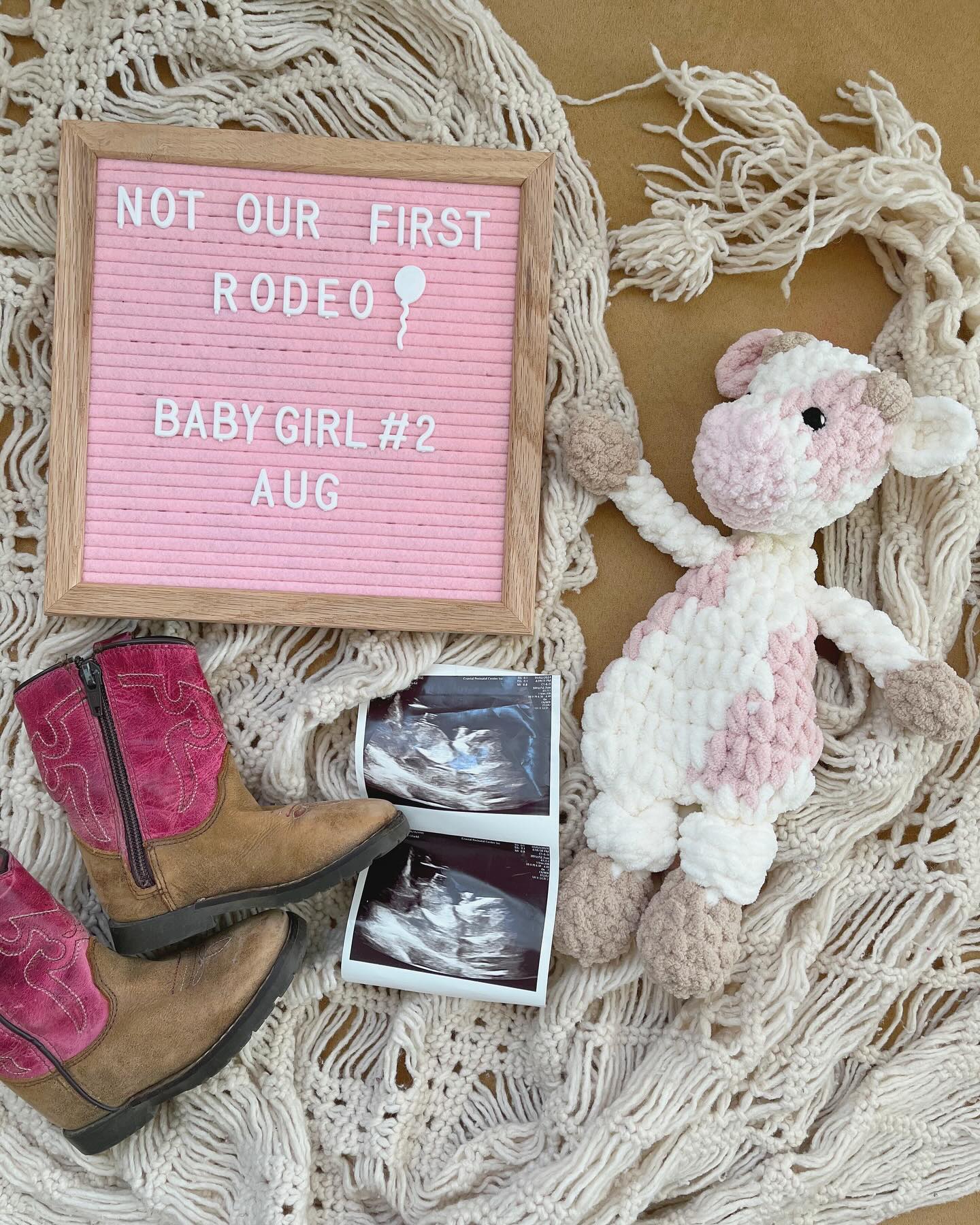 baby announcement idea ✨🐮💖